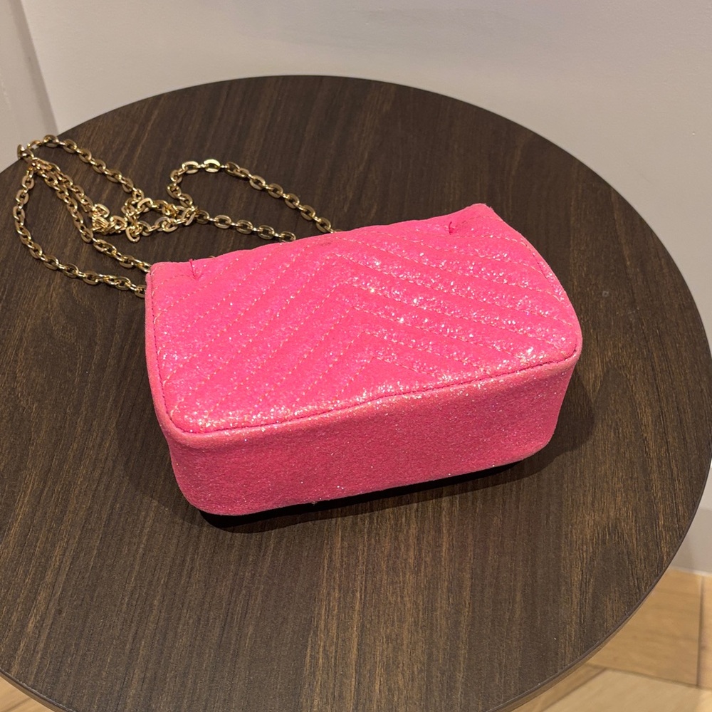Lola + The Boys Sparkling Pink Chain Bag - Picture 3 of 5